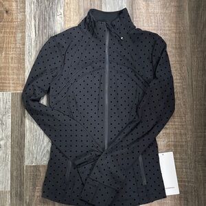 NWT Lululemon Flocked Polka Dot Define Black Nulu Jacket, Size 6